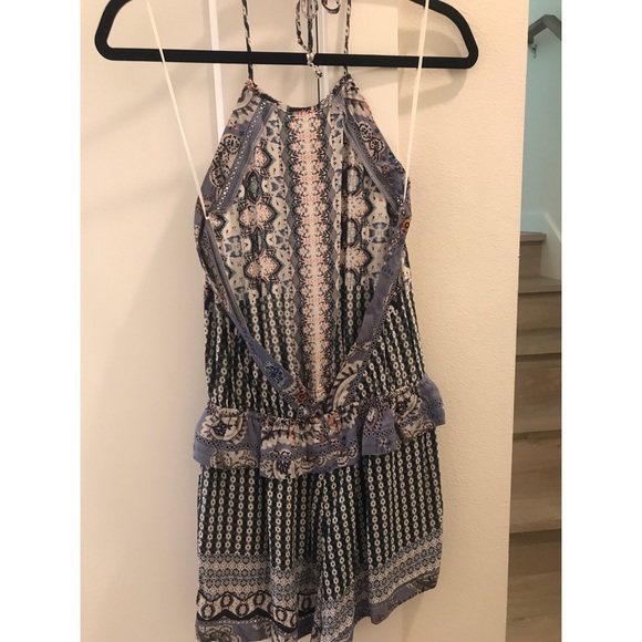 Open back, multi color romper - Picture 3 of 3